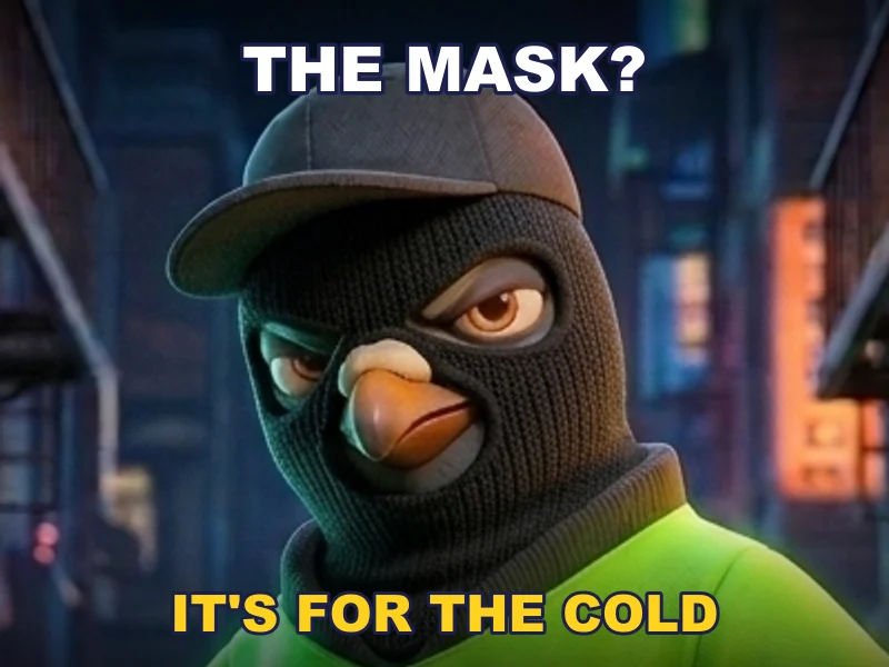 The mask? It's for the cold